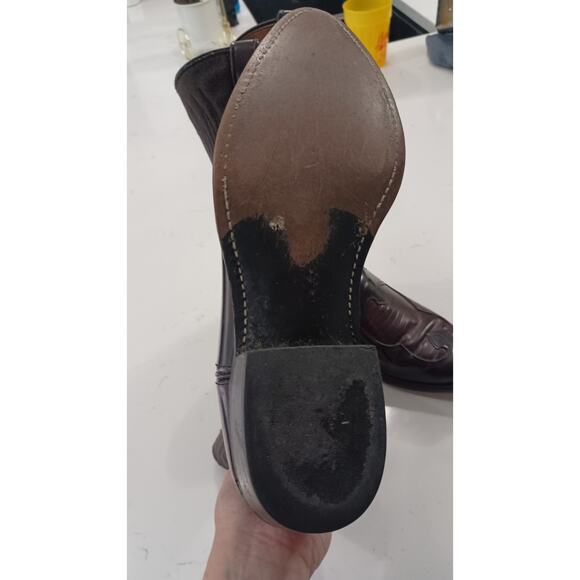 Vintage Laredo leather cowboy boots Mahogany Western country sz 11 M - Picture 4 of 7